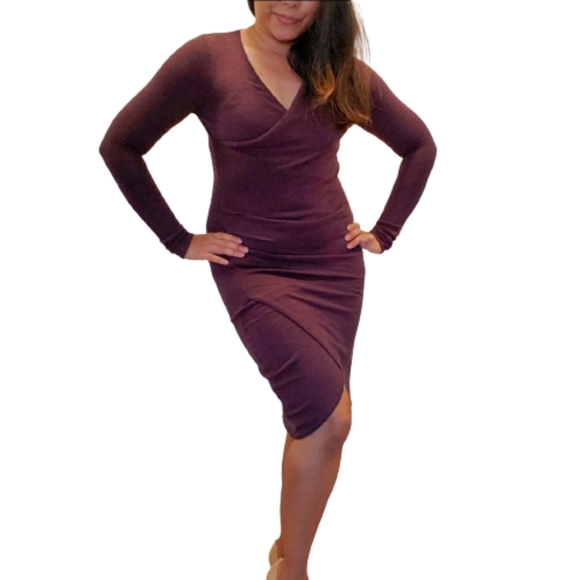 50% OFF ARITZIA WILFRED FREE Klum Dress Plum Size XS